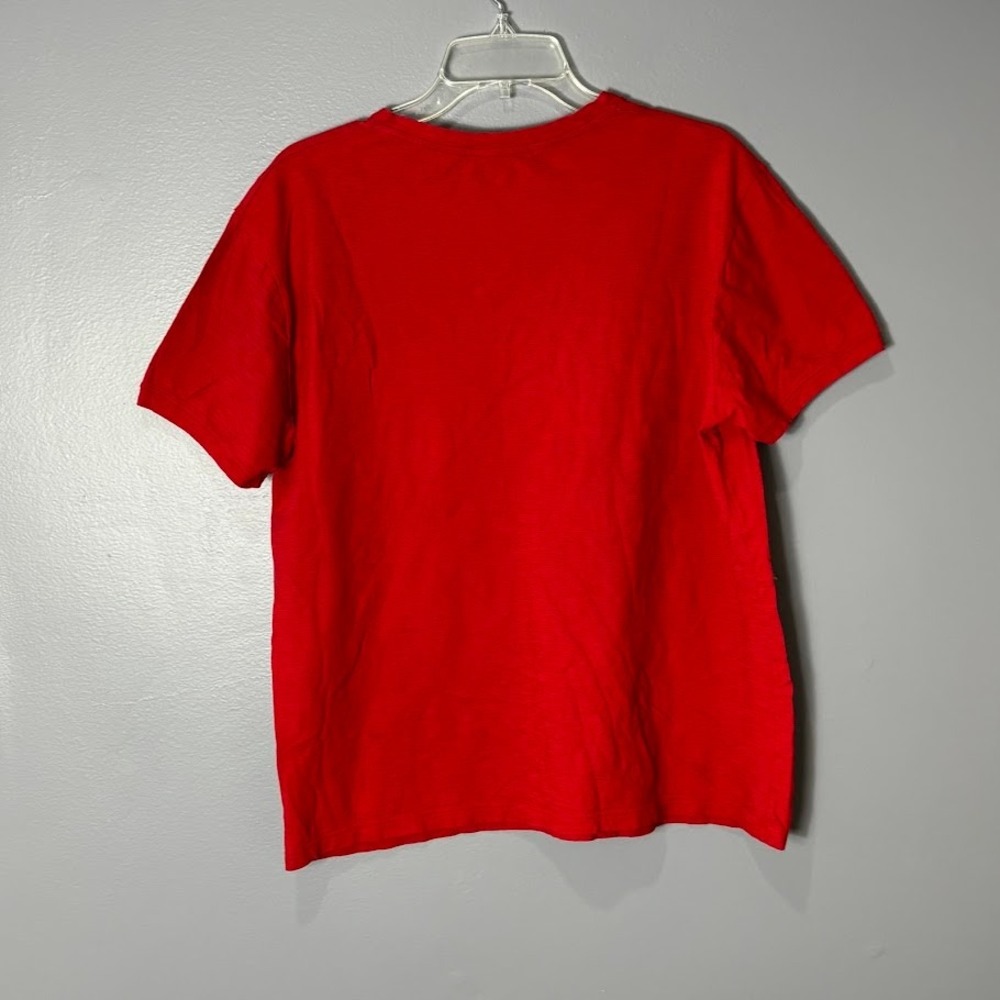 Ragno Sport Mens Red Bicycles Sales & Repair Pocket T-Shirt Slub Knit Large - Picture 2 of 6